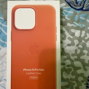 Apple iPhone 14 Pro Max Leather Case - Coral